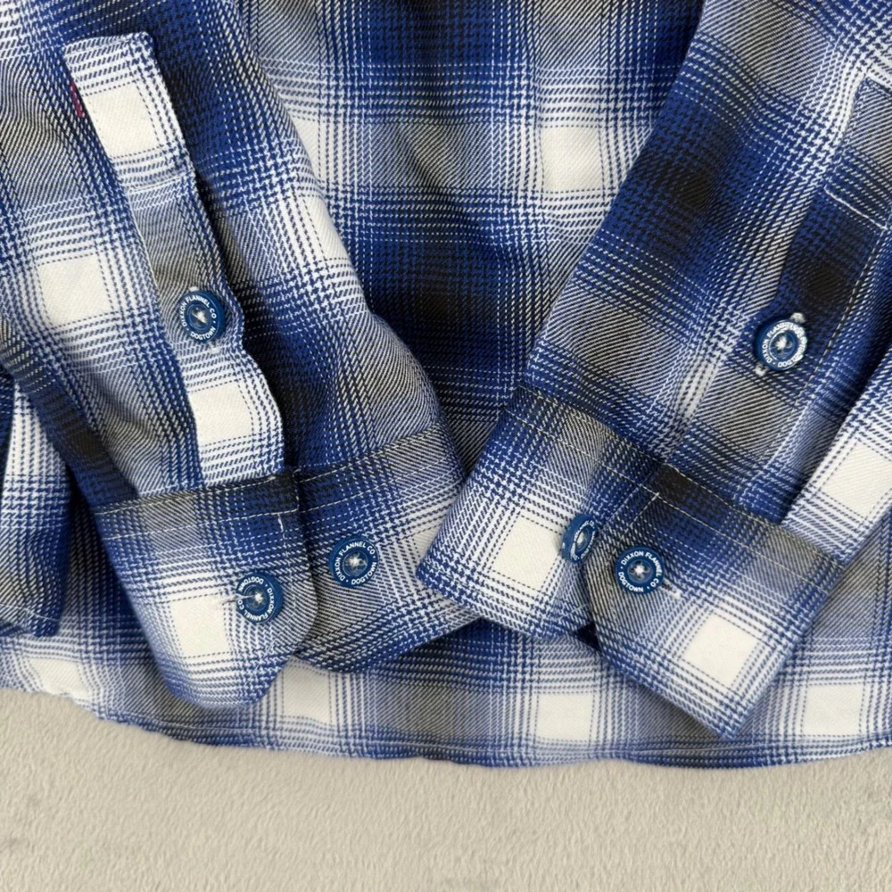 Dixxon Flannel Co x Dogtown Blue Plaid D-Tech Shirt Womens XL New With Tags - Picture 12 of 14